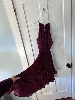 Ann Taylor Size 2 Pleated Polka Dot Sun Dress